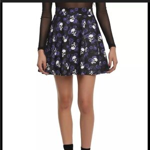 Hot Topic Purple Skull Skater Skirt